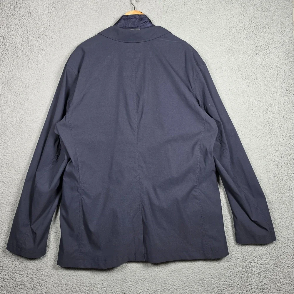 Eddie Bauer Travex Sport Coat Mens Sz 50R Navy Hybrid Light Puffer Vest Utility